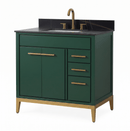 36'' Tennant Brand Modern Style Hunter Green Beatrice Single Sink Bathroom Vanity