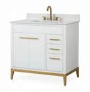 36'' Tennant Brand Modern Style White Beatrice Single Sink Bathroom Vanity