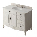 38 Inch Distressed Antique White Cottage Style Daleville Bathroom Sink Vanity