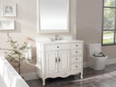 38 Inch Distressed Antique White Cottage Style Daleville Bathroom Sink Vanity