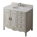 38 Inch Distressed Gray Cottage Style Daleville Bathroom Sink Vanity