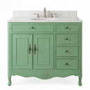 38 Inch Distressed Green Cottage Style Daleville Bathroom Sink Vanity