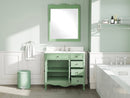 38 Inch Distressed Green Cottage Style Daleville Bathroom Sink Vanity