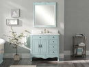 38 Inch Distressed Light Blue Cottage Style Daleville Bathroom Sink Vanity