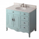 38 Inch Distressed Light Blue Cottage Style Daleville Bathroom Sink Vanity