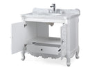 40" Benton Collection Bellissimo Bathroom Vanity with Italian Carrara Marble