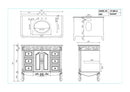 42 Inch Antique White Traditional Style Single Sink Beckham Bathroom Vanity