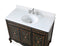 42 inch Black Hand - Painted Floral Decoroso Side Cabinet Bathroom Vanity - Chans Furniture