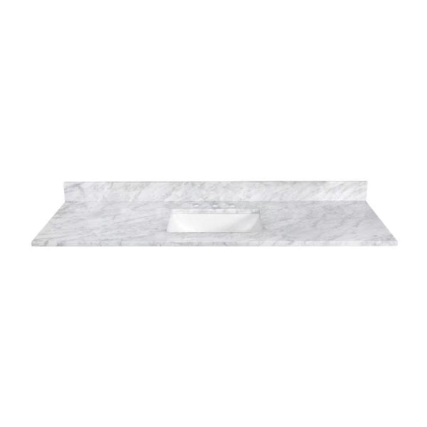 42 Inch Carrara Stone Top with Sink 42 x 22'' D