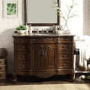 42 Inch Dark Brown Traditional Style Single Sink Baltic Brown Countertop Beckham Bathroom Vanity