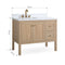 42 Inch Modern Light Oak Sera Single Sink Bathroom Vanity With White Quartz Top