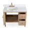 42 Inch Modern Light Oak Sera Single Sink Bathroom Vanity With White Quartz Top