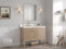 42 Inch Modern Light Oak Sera Single Sink Bathroom Vanity With White Quartz Top
