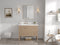 42 Inch Modern Light Oak Sera Single Sink Bathroom Vanity With White Quartz Top