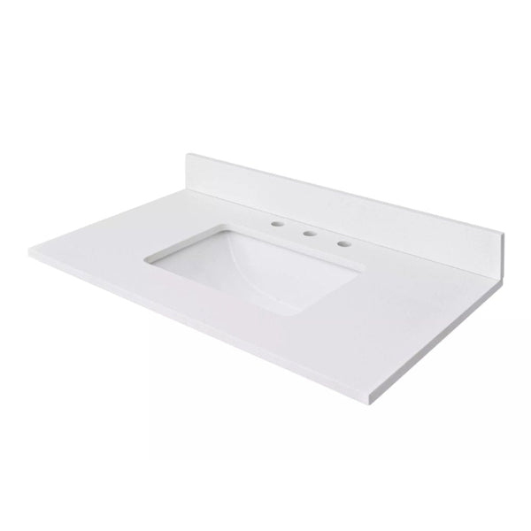 42 Inch Solid White Vanity Counter Top with Sink 42 x 22'' D