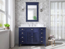 46" Benton Collection Navy Blue Zapate Bathroom Sink Vanity