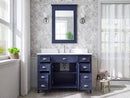 46" Benton Collection Navy Blue Zapate Bathroom Sink Vanity