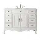 46 Inch Distressed Antique White Cottage Style Daleville Bathroom Sink Vanity
