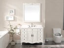 46 Inch Distressed Antique White Cottage Style Daleville Bathroom Sink Vanity