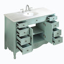 46 Inch Distressed Light Blue Cottage Style Daleville Bathroom Sink Vanity
