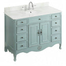 46 Inch Distressed Light Blue Cottage Style Daleville Bathroom Sink Vanity