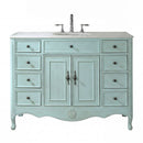46 Inch Distressed Light Blue Cottage Style Daleville Bathroom Sink Vanity