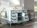 46 Inch Distressed Light Blue Cottage Style Daleville Bathroom Sink Vanity