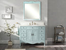 46 Inch Distressed Light Blue Cottage Style Daleville Bathroom Sink Vanity
