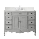 46 Inch Distressed Light Gray Cottage Style Daleville Bathroom Sink Vanity