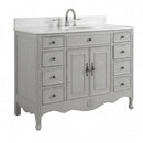 46 Inch Distressed Light Gray Cottage Style Daleville Bathroom Sink Vanity