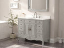 46 Inch Distressed Light Gray Cottage Style Daleville Bathroom Sink Vanity