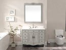 46 Inch Distressed Light Gray Cottage Style Daleville Bathroom Sink Vanity