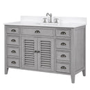 46 Inch Gray Oak Zapate With Plantation Style Single Sink Bathroom Vanity