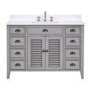 46 Inch Gray Oak Zapate With Plantation Style Single Sink Bathroom Vanity