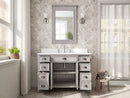 46 Inch Gray Oak Zapate With Plantation Style Single Sink Bathroom Vanity