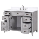 46 Inch Gray Oak Zapate With Plantation Style Single Sink Bathroom Vanity