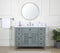 46 Inch Gray Zapate With Plantation Style Single Sink Bathroom Vanity - Chans Furniture