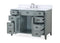 46 Inch Gray Zapate With Plantation Style Single Sink Bathroom Vanity - Chans Furniture