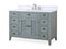 46 Inch Gray Zapate With Plantation Style Single Sink Bathroom Vanity - Chans Furniture