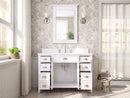 46 Inch White Zapate With Plantation Style Single Sink Bathroom Vanity