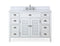 46 Inch White Zapate With Plantation Style Single Sink Bathroom Vanity - Chans Furniture