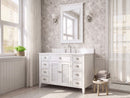 46 Inch White Zapate With Plantation Style Single Sink Bathroom Vanity