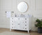 46 Inch White Zapate With Plantation Style Single Sink Bathroom Vanity - Chans Furniture