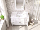 46 Inch White Zapate With Plantation Style Single Sink Bathroom Vanity