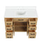 48 Inch Aged Oak Finish Rella Single Sink Bathroom Vanity With White Quartz Top - Chans Furniture