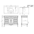 48 Inch Antique White Traditional Style Single Sink Beckham Bathroom Vanity