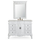 48 Inch Antique White Traditional Style Single Sink Beckham Bathroom Vanity
