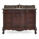 48 Inch Dark Brown Traditional Style Single Sink Baltic Brown Countertop Beckham Bathroom Vanity