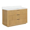 48 Inch Modern Light Oak Coris Single Sink Bathroom Vanity With White Quartz Top - Chans Furniture