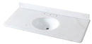 48 inch White Marble Stone Top With Sink | 48 x 22'' D